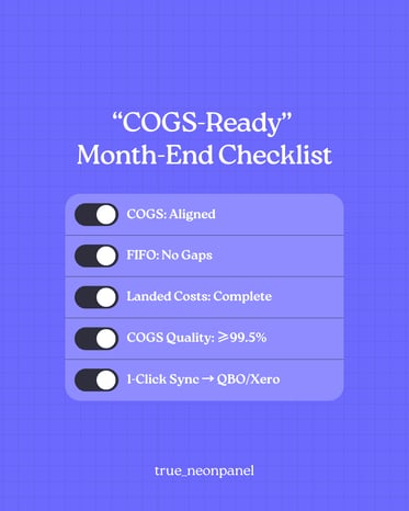 COGS-Ready Checklist